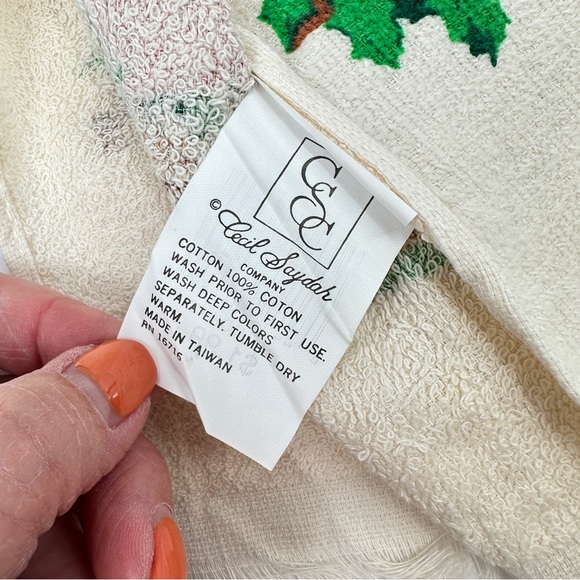 Vintage Cecil Saydah Kitchen Hand Dish Towel Country Christmas Classic Holidays - Picture 6 of 6